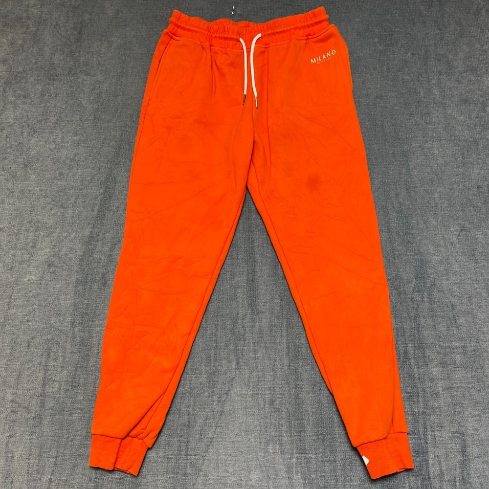 Milano Di Rouge Joggers Pants Womens 28x24 Orange Drawstring Running Tapered Leg